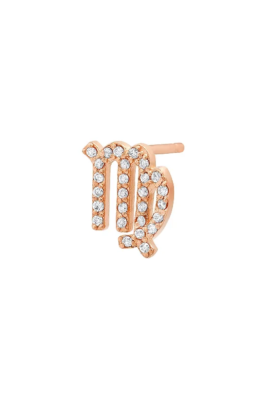 Celestial Earrings-Rose Gold Diamond Virgo Earring