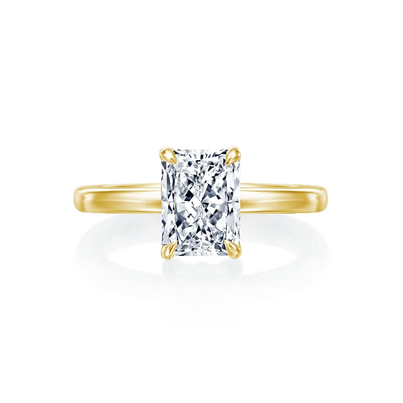 Elegant Rings-Gold Coast Radiant Solitaire Wedding Ring