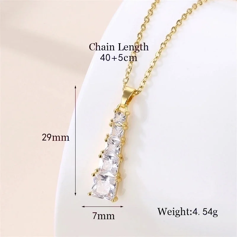 Handmade Necklaces-Wholesale Vintage Style Round Heart Shape Snowflake Stainless Steel Titanium Steel Plating Inlay 18k Gold Plated Gold Plated Zircon Pendant Necklace