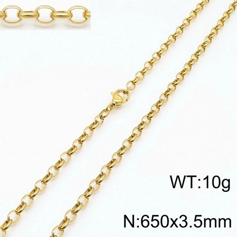 Gold 650 * 3.5mm = Necklace KN197307-Z