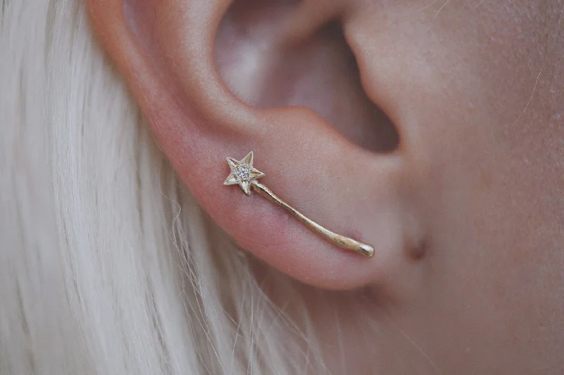 Jewelry Earrings-Magic Wand Ear Climber