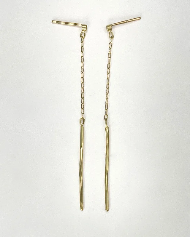 Gemstone and Gold Earrings-Sarah Mcguire Diamond Whip Earrings