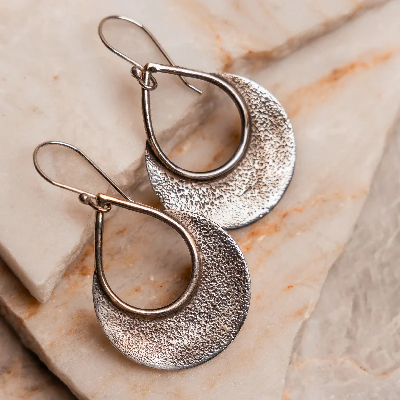 Edgy Earrings-Delphine Silver Hoop Earrings