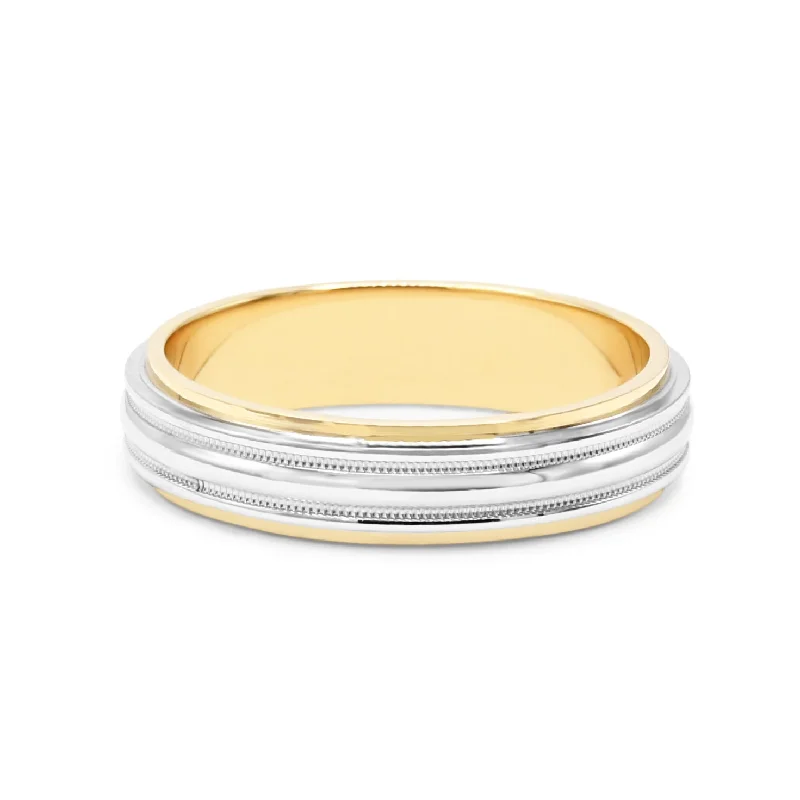 Men’s Rings-Tiffany 6mm Band Ring - 18ct Yellow Gold & Platinum