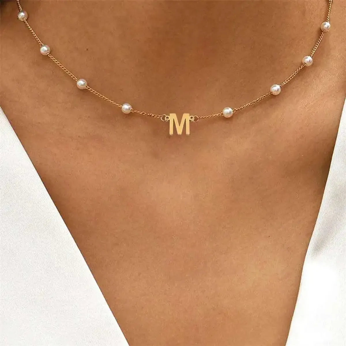 14K Gold Necklaces-Wholesale Jewelry Simple Style Classic Style Letter 201 Stainless Steel 304 Stainless Steel Pendant Necklace