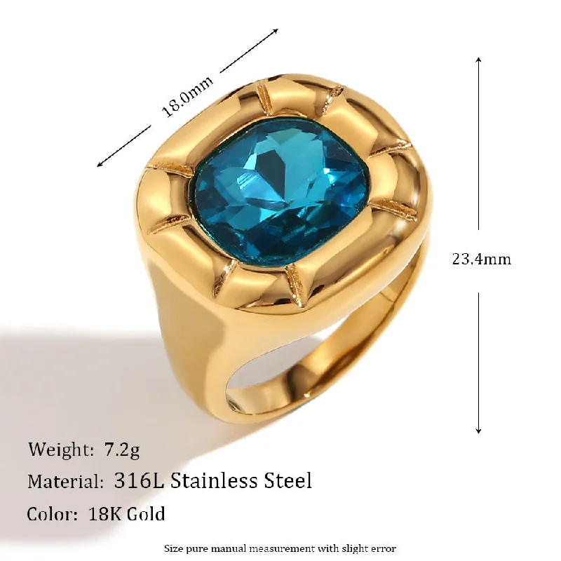 Ring - Gold Blue Size 7