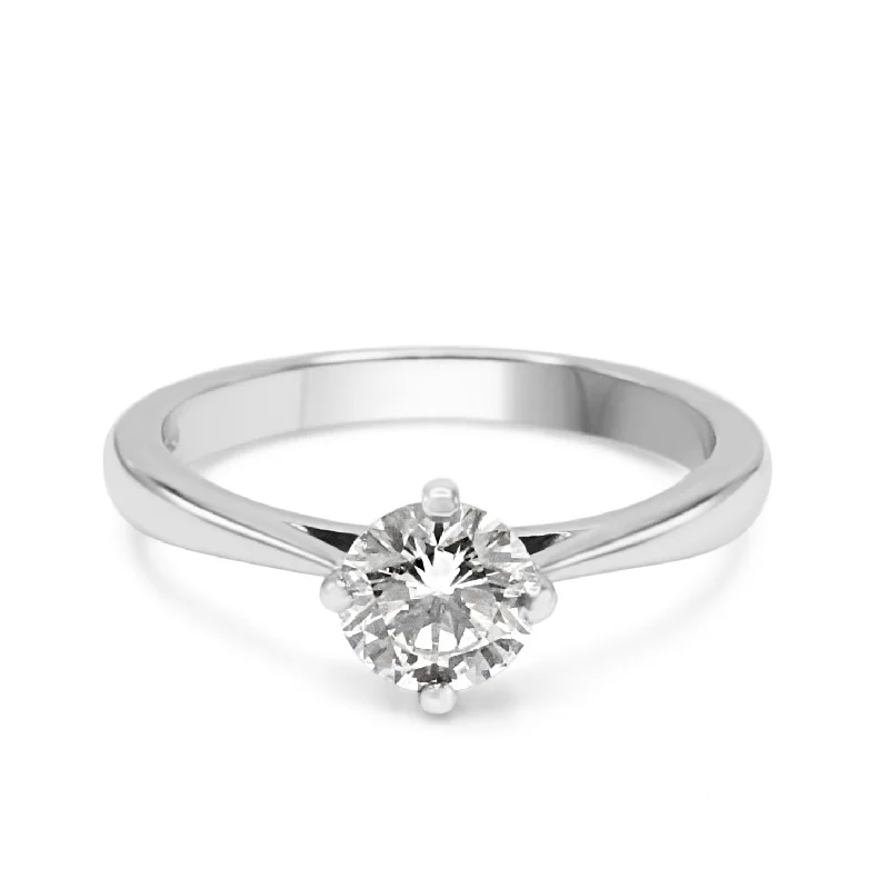 Unique Engagement Bands-GIA Certificated Solitaire Brilliant Cut Diamond Ring- Platinum