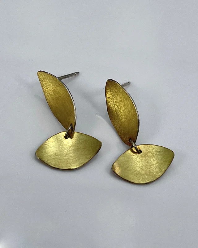 Gold Stud Hoop Earrings-Himatsingka Dia Long Earrings