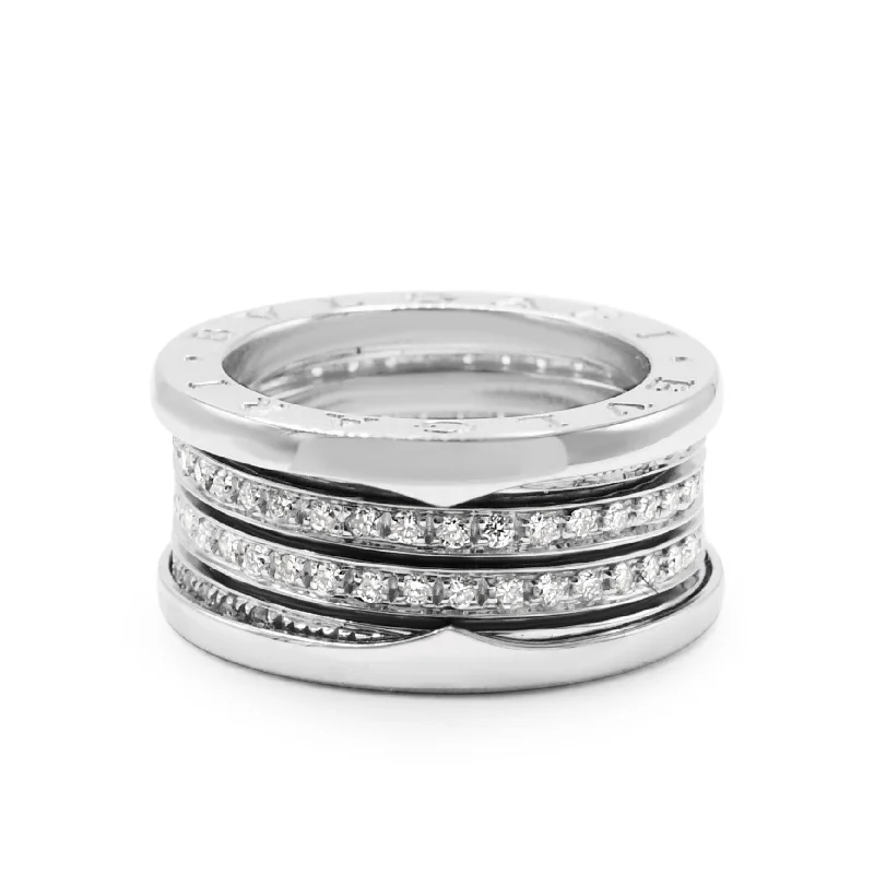 Simple Promise Rings-Bvlgari B.zero1 Diamond Ring Size 54