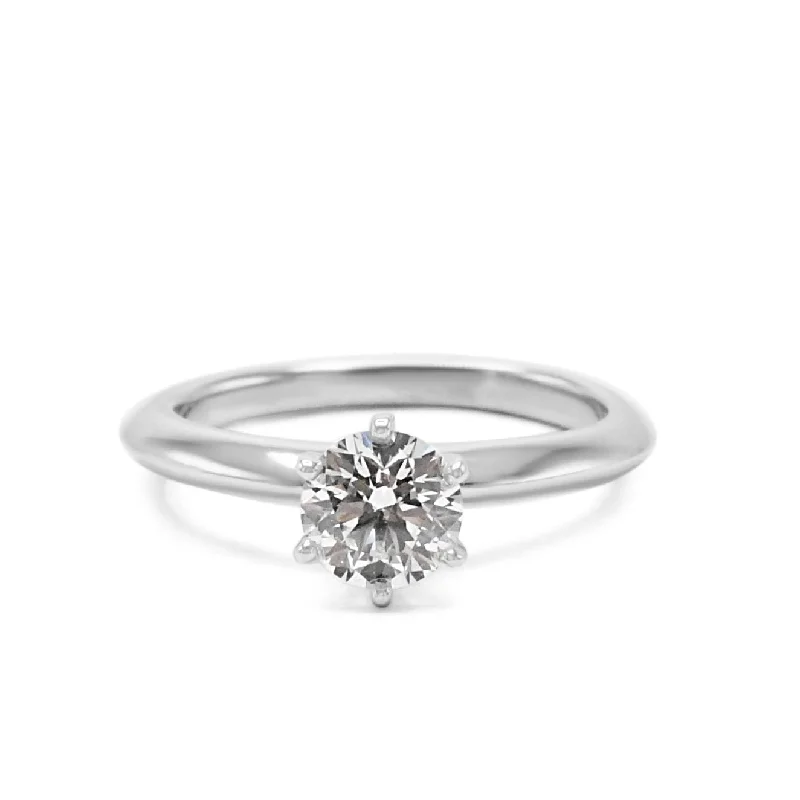 Men’s Birthstone Rings-Tiffany & Co. Solitaire Diamond Ring - Platinum