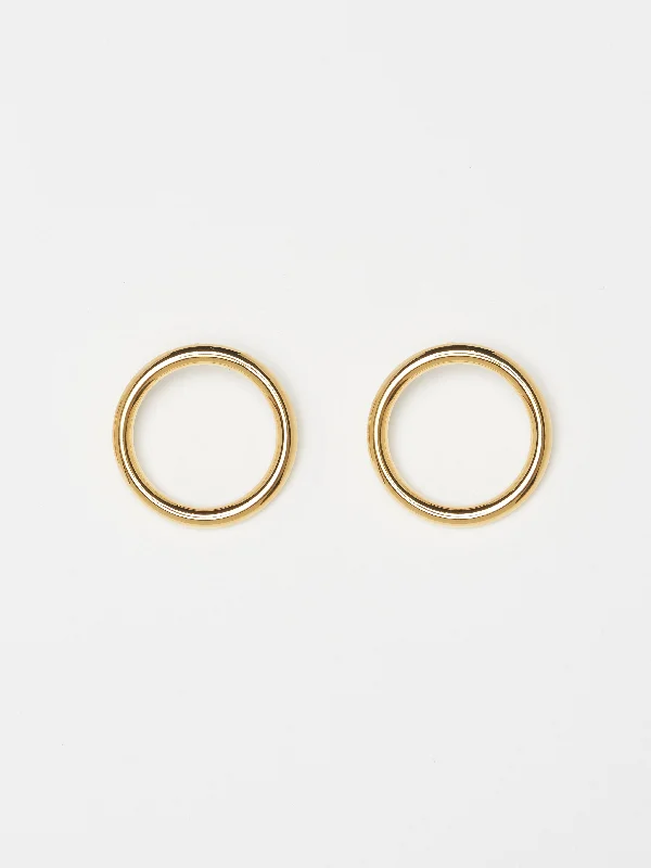 Triangle Earrings-Circle Hollow Hoops