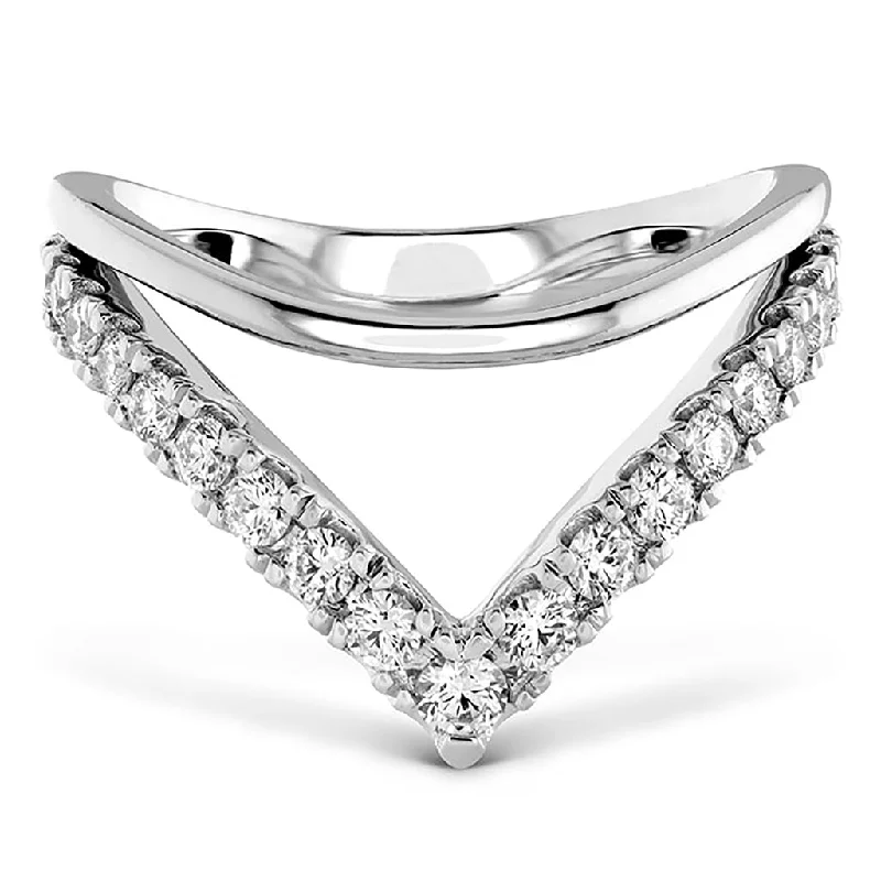 Bohemian Rings-Harley Silhouette Power Band 18K White Gold (0.51 ctw)