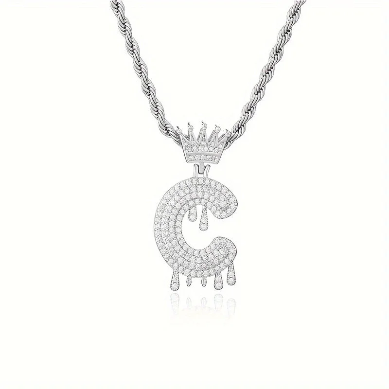 Silver|C Pendant without Chain