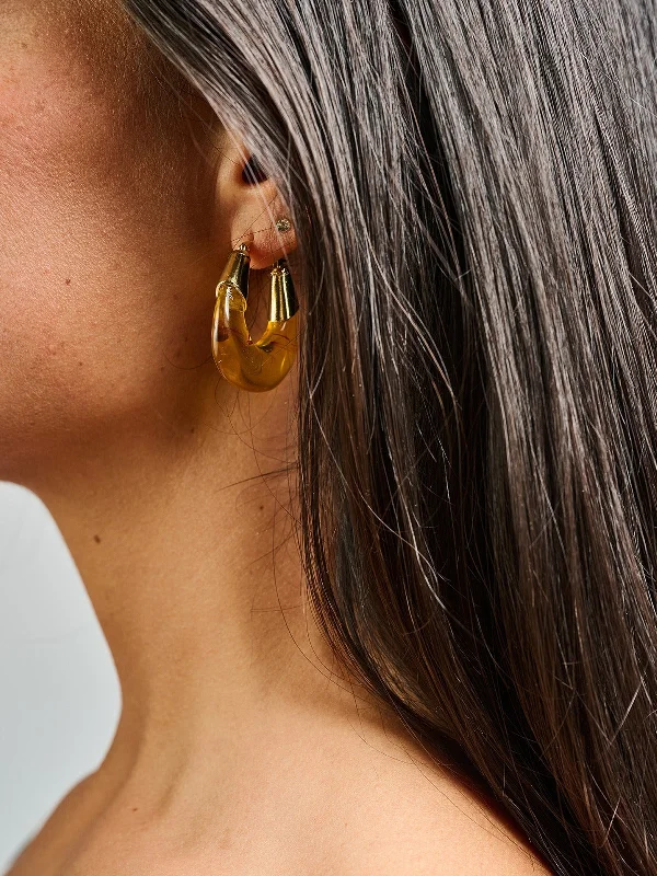 Multi-Layer Earrings-Celine Capped Earrings Amber