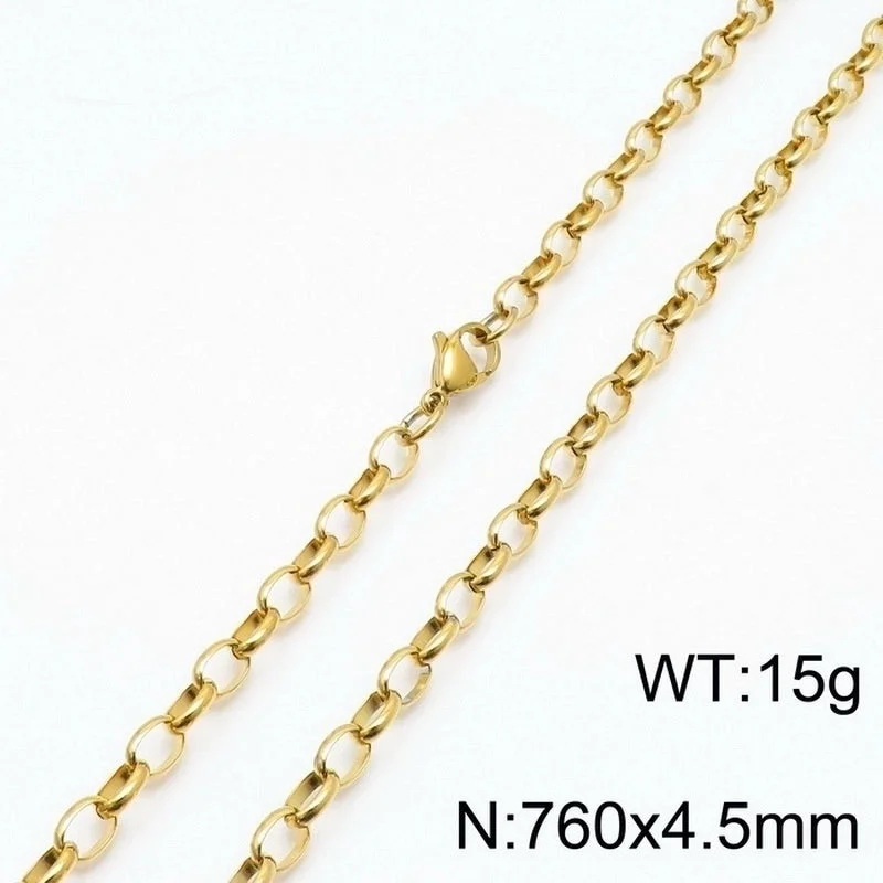 Gold 760 * 4.5mm = Necklace KN197253-Z