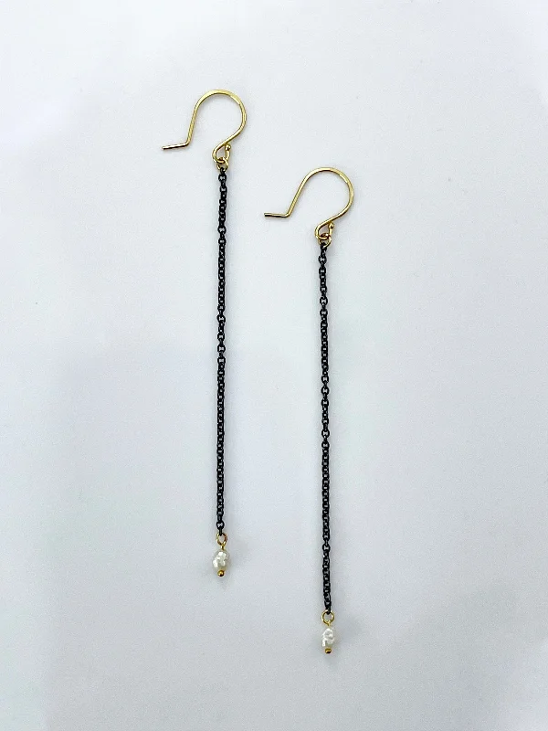 Sterling Silver Earrings-Sarah McGuire Minnow Drop Earrings