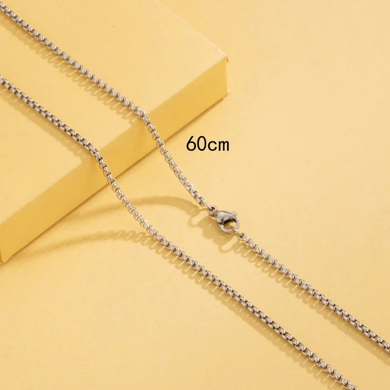 Square Pearl Chain Silver