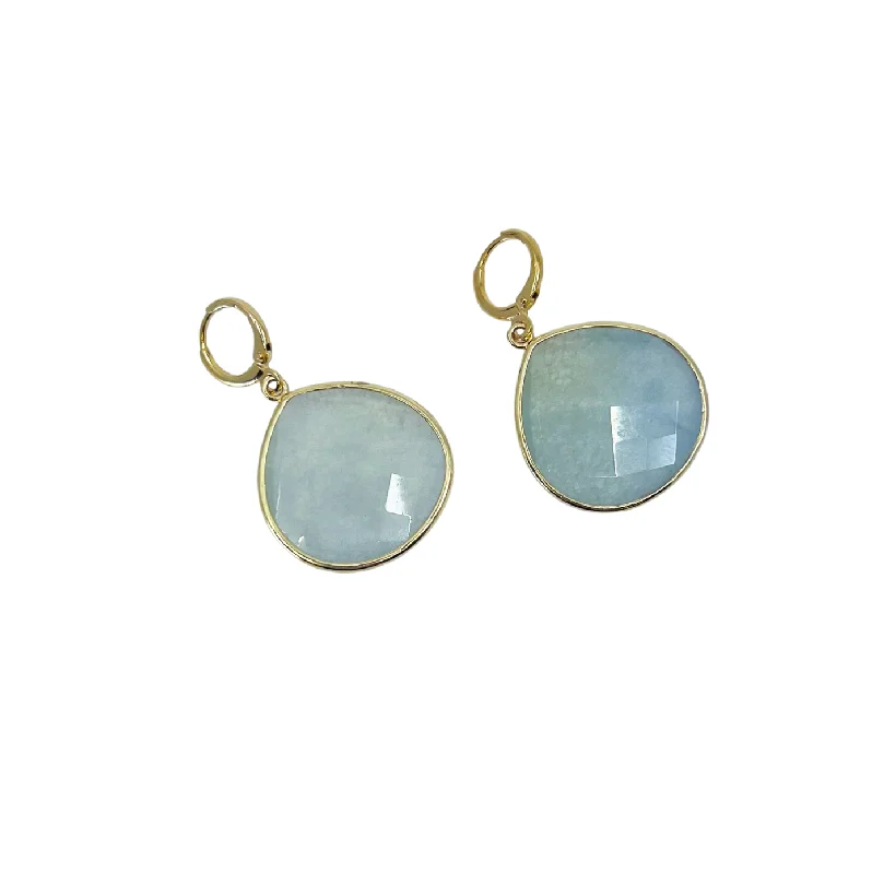 Casual Hoop Earrings-The Teardrop Natural Large Stone Earrings