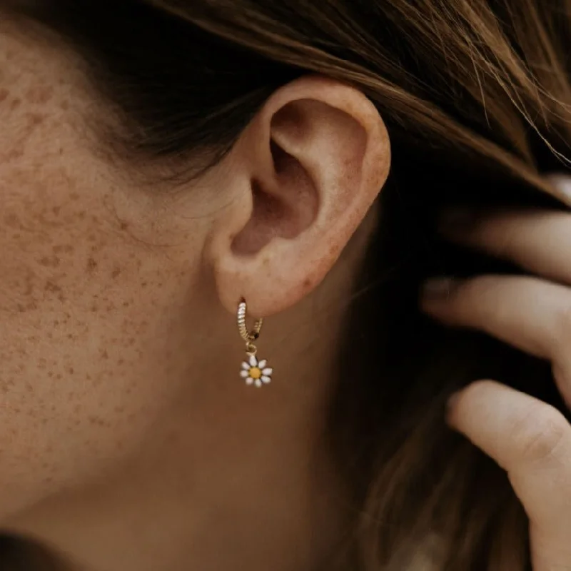 Double Stud Earrings-Carolina Daisy Hoops