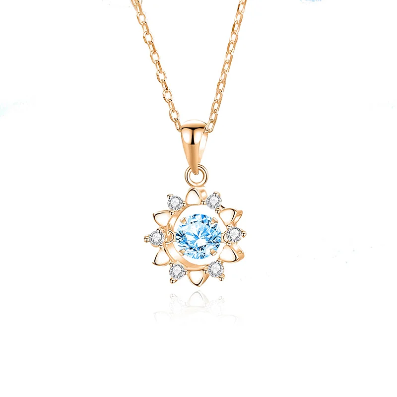 Zircon Blue Diamond Rose Gold