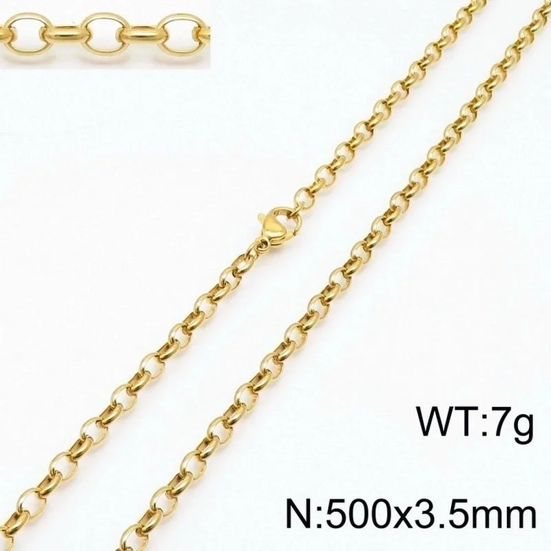 Gold 500 * 3.5mm = Necklace KN197304-Z