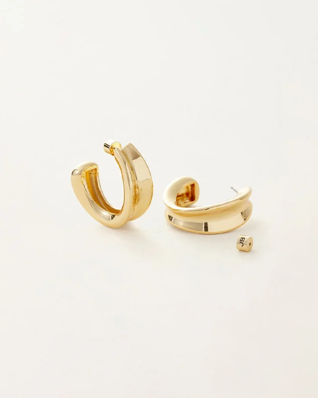 Two-Tone Hoop Earrings-Doune Hoops