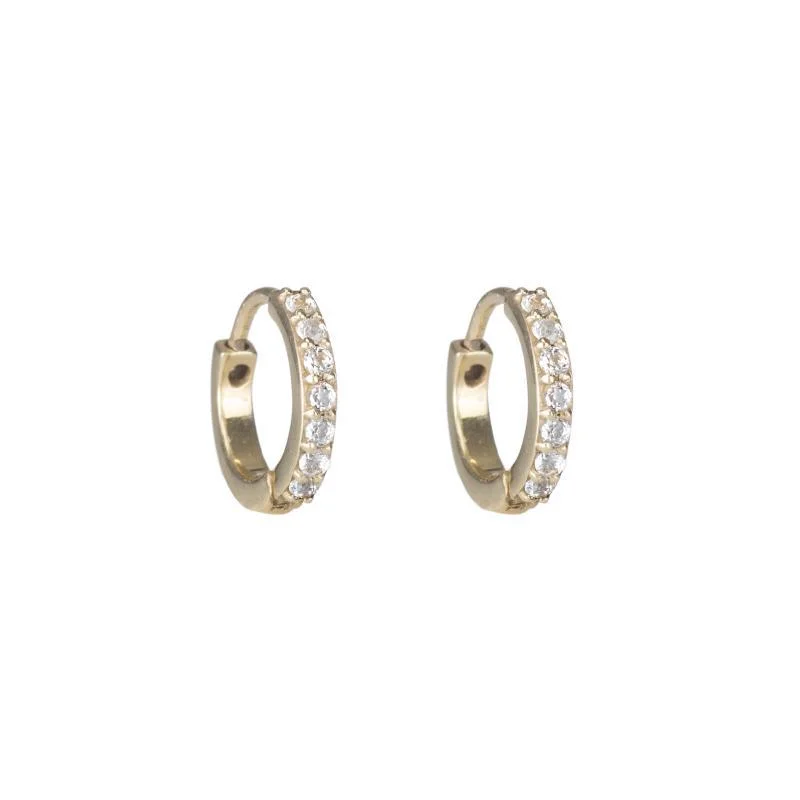 Double Hoop Earrings-Pavé Hoop Earrings