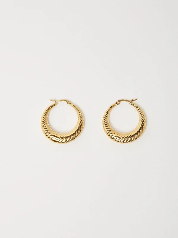 Artistic Earrings-Small Spiral Hoops