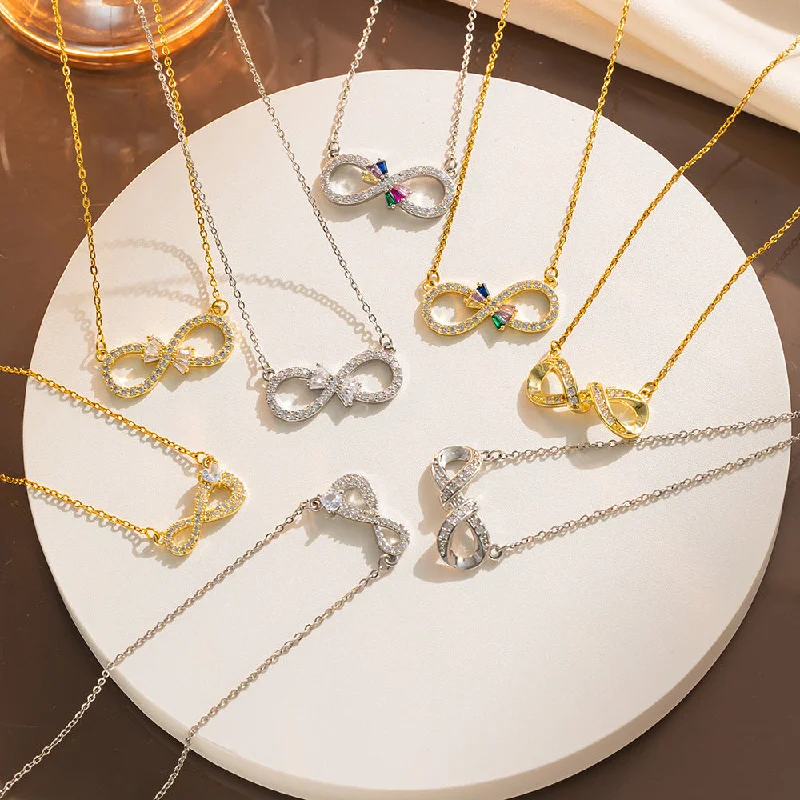 Chunky Necklaces-Number Letter Text Titanium Steel 18K Gold Plated Necklaces