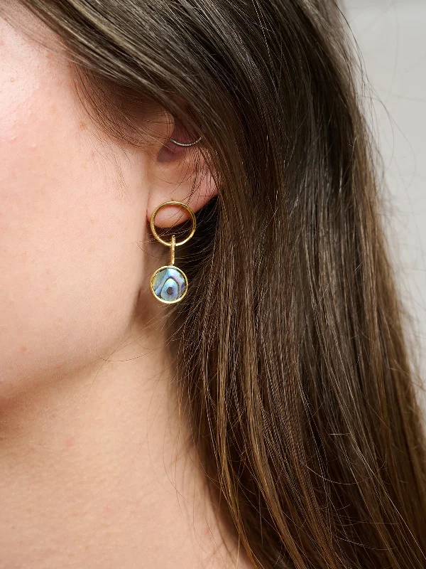 Delicate Drop Earrings-Montelle Earrings Shell