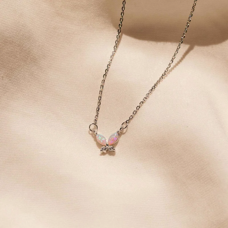 Silver Pink Necklace