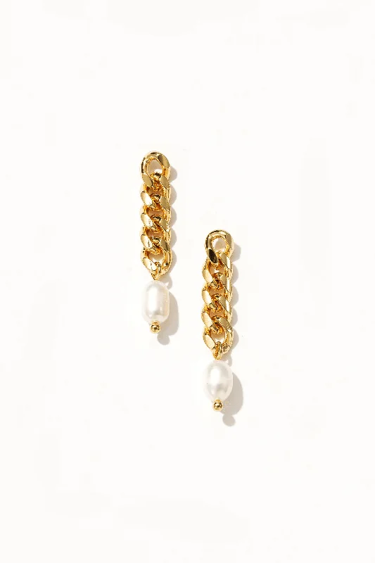 Short Earrings-Blair 14K Gold Pearl Drop Earrings