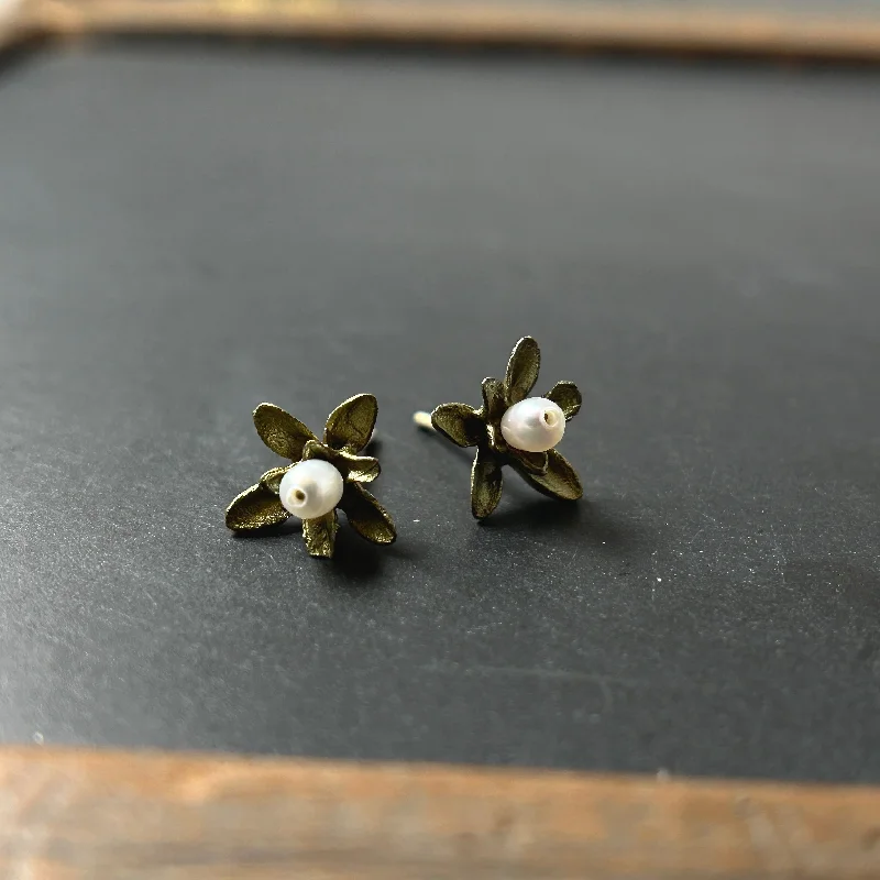 Elegant Drop Earrings-Flowering Thyme Earrings