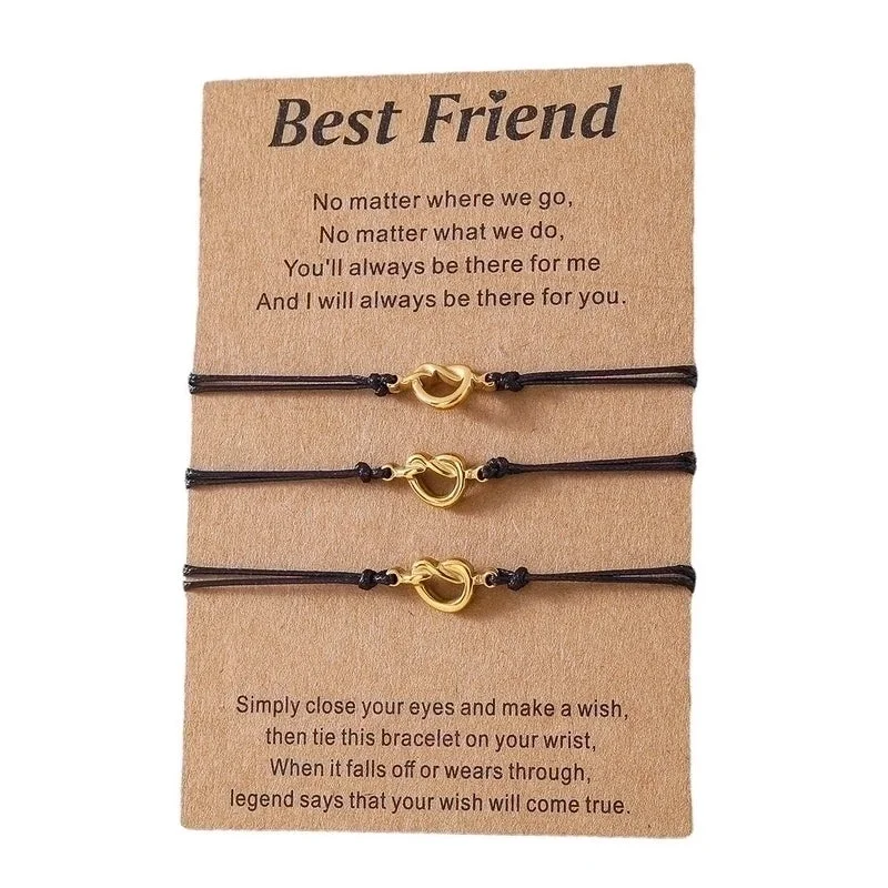 N00037b Friendship Card Bracelet Three-Piece Set