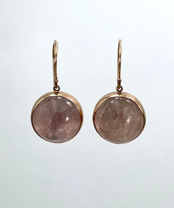 Diamond and Gold Earrings-Jamie Joseph Rose Morganite Earrings