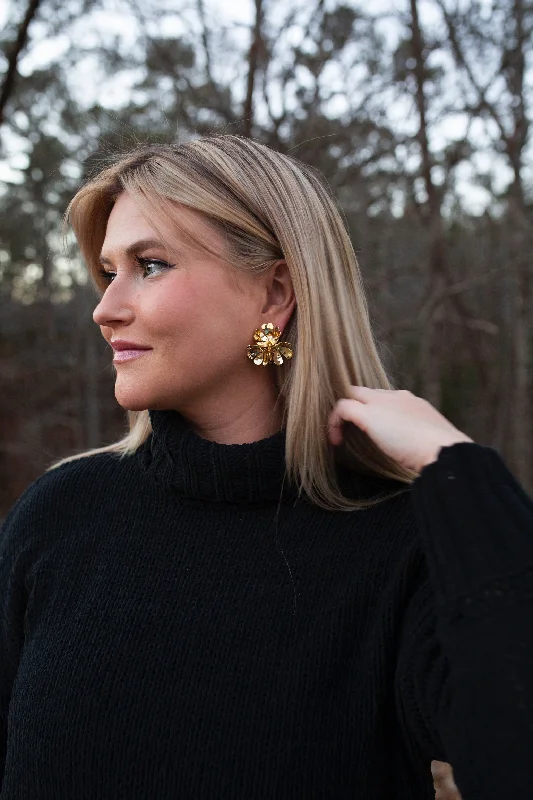 Black Pearl Earrings-Bethea