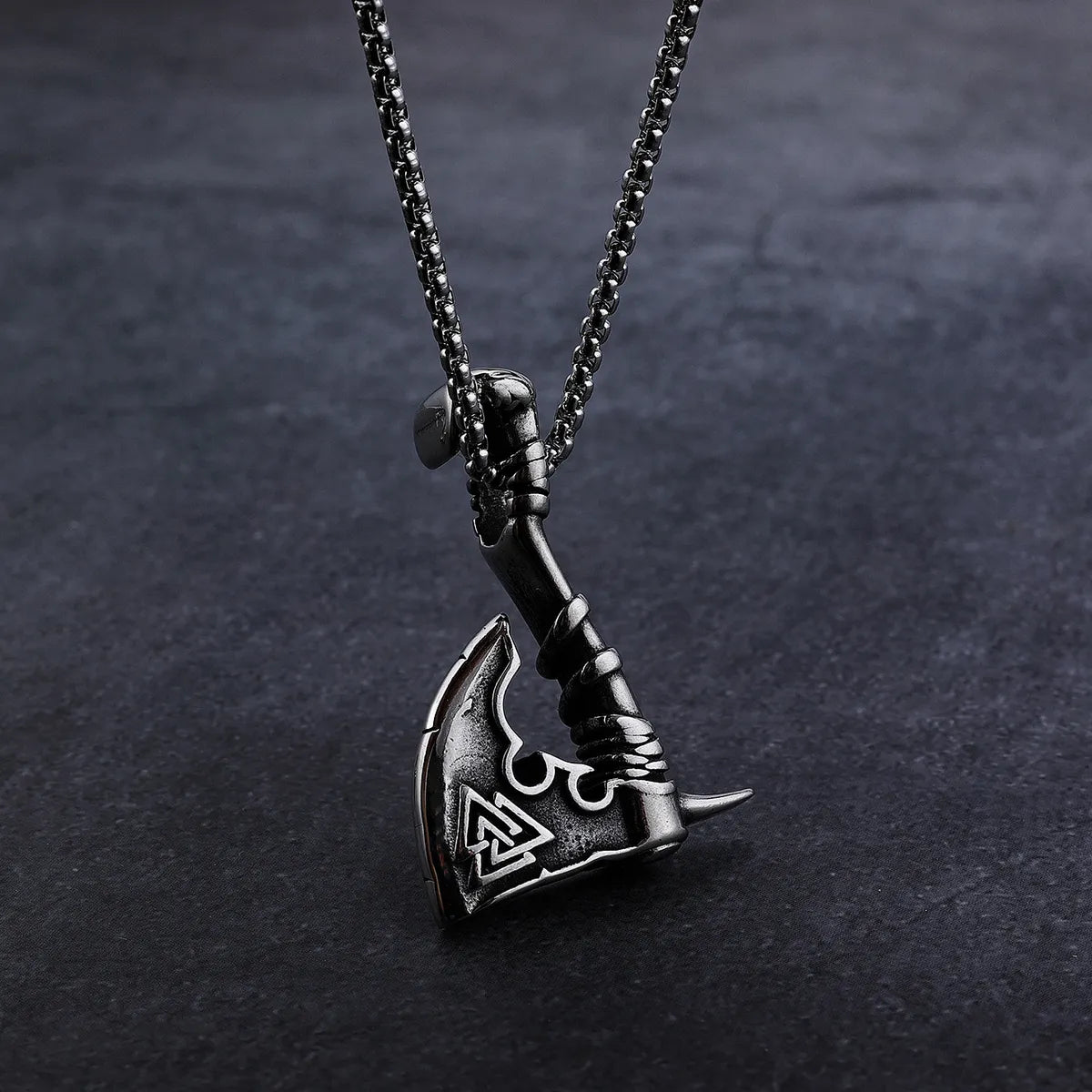 Jewelry Necklaces-Retro Axe 304 Stainless Steel Polishing Men'S