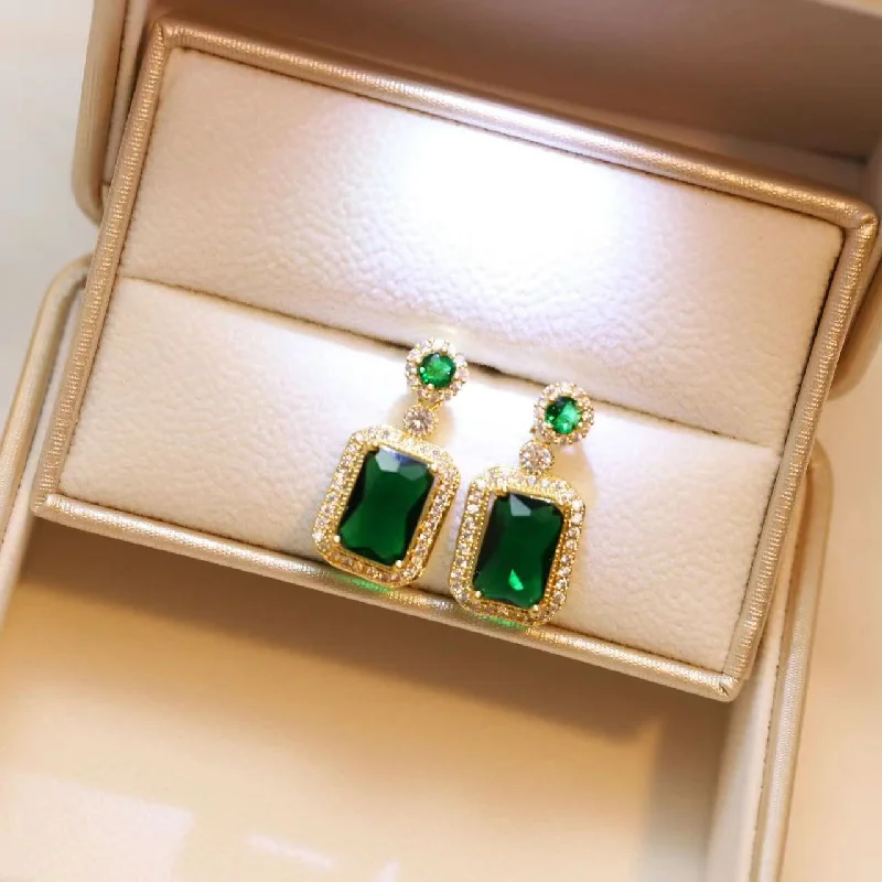 894-1 Emerald Earrings