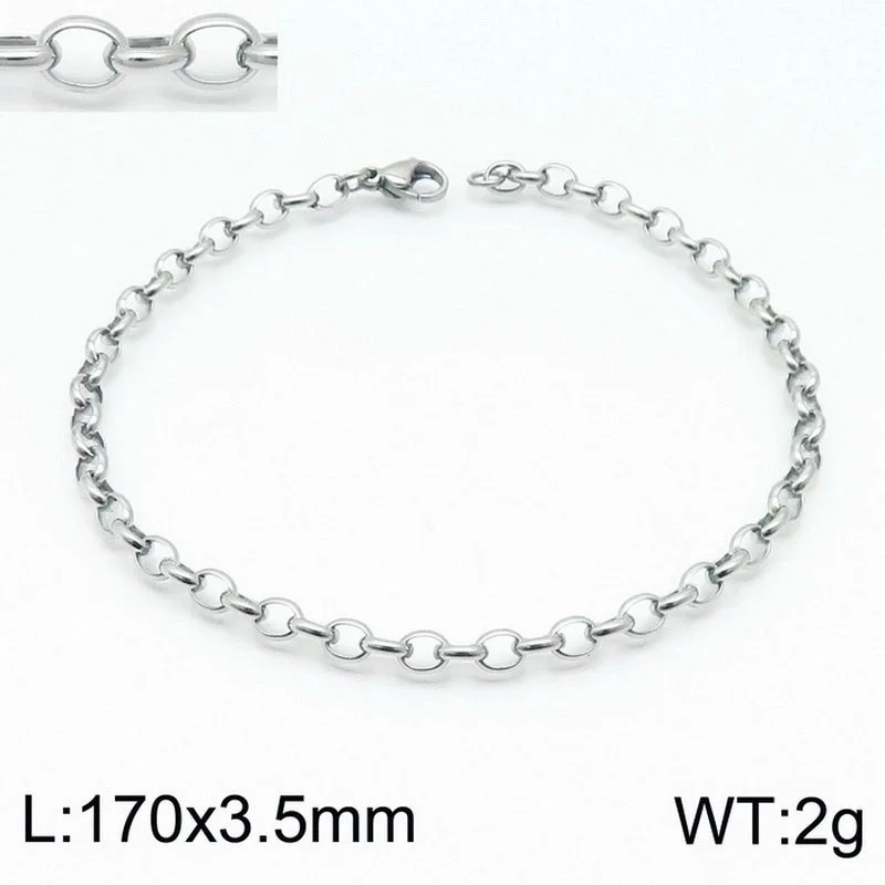 Steel Color 170 * 3.5mm = Bracelet KB146849-Z