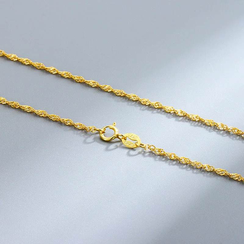 Gold Plated Water Wave Chain 45cm