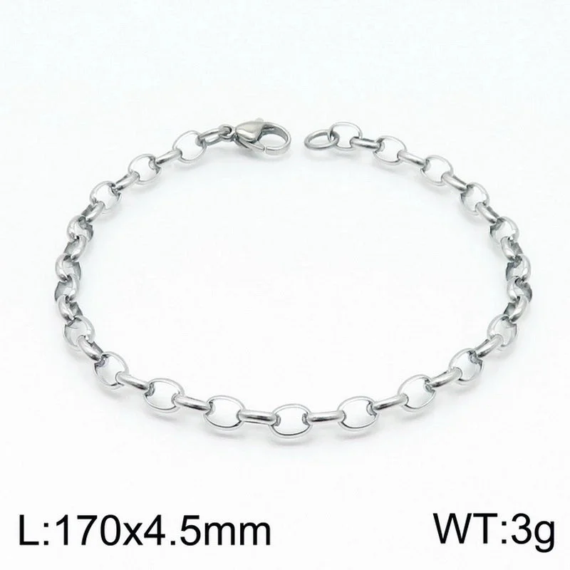 Steel Color 170 * 4.5mm = Bracelet KB146829-Z