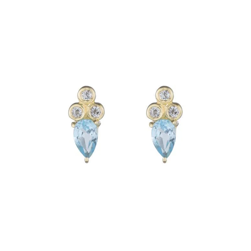 Blue Topaz, Yellow Gold