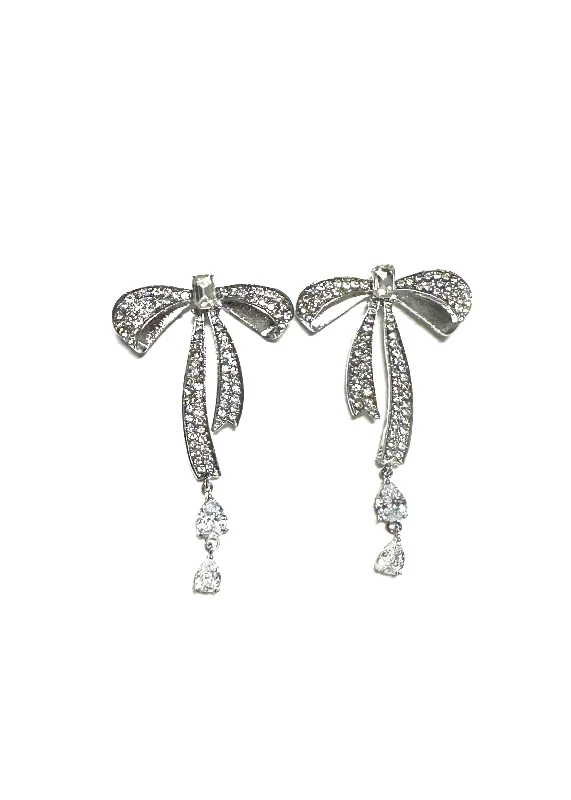 Vintage Silver Earrings-Marilyn