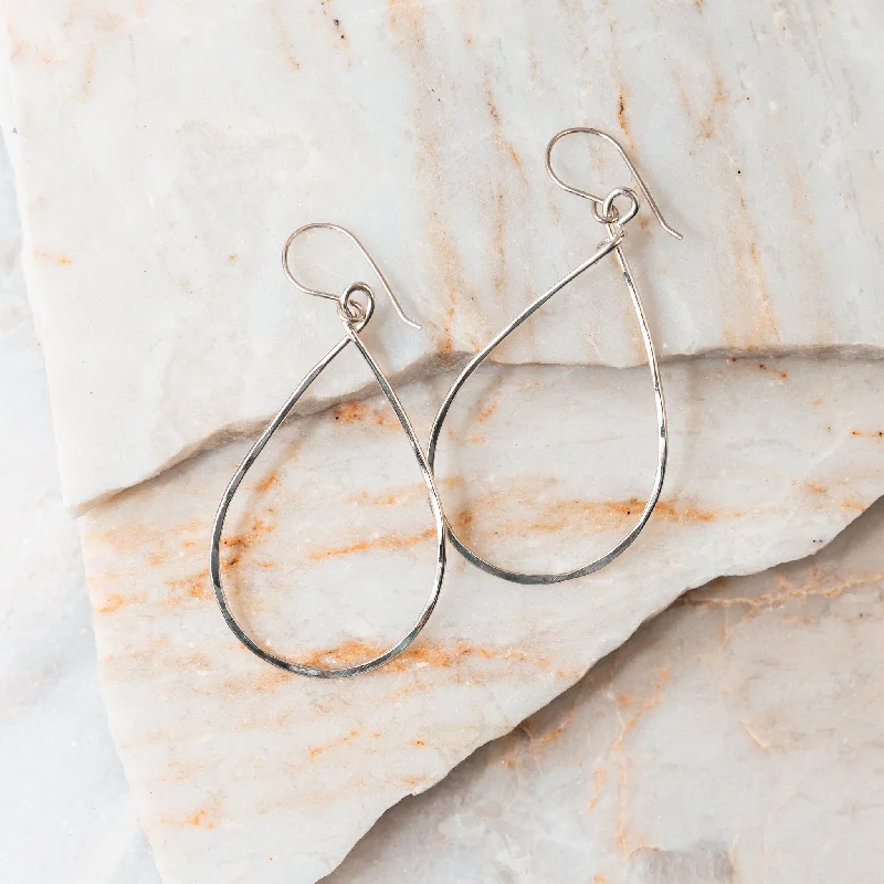 Crystal Hoop Earrings-Bailey Sterling Silver Hoop Earrings