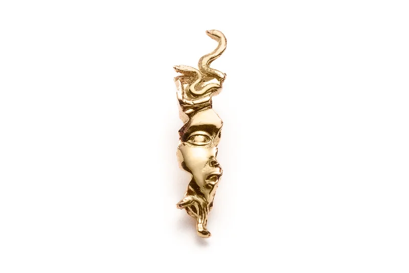 Modern Drop Earrings-West Medusa Relic Earring