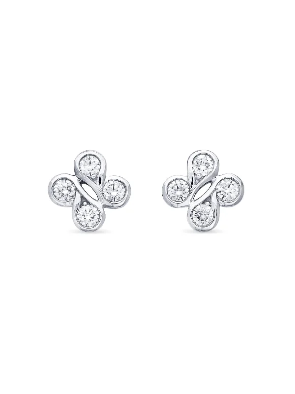 Opal Earrings-Be Boodles White Gold Stud Earrings