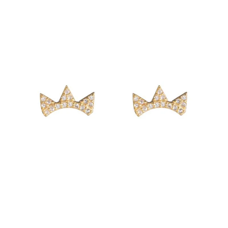 Sparkling Earrings-Brooklyn Diamond Triple Triangle Climbers