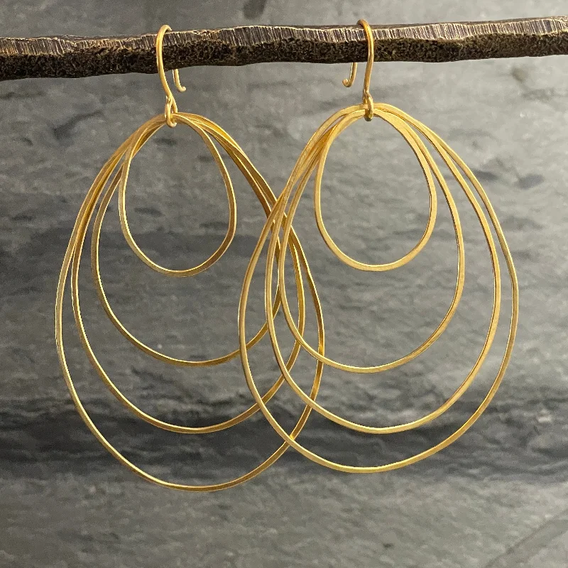 Earrings with Crystals-Whisper Hoop Egg Earrings