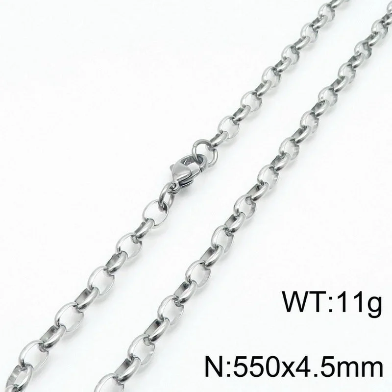 Steel Color 550 * 4.5mm = Necklace KN197257-Z