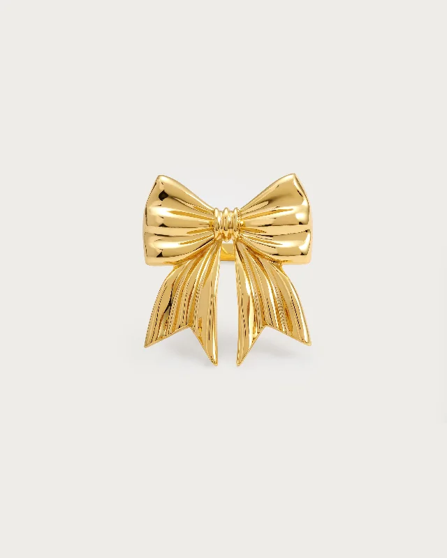 Textured Rings-Bow Ring in Gold